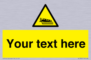 Custom warning grounding narrow boat on lock cill